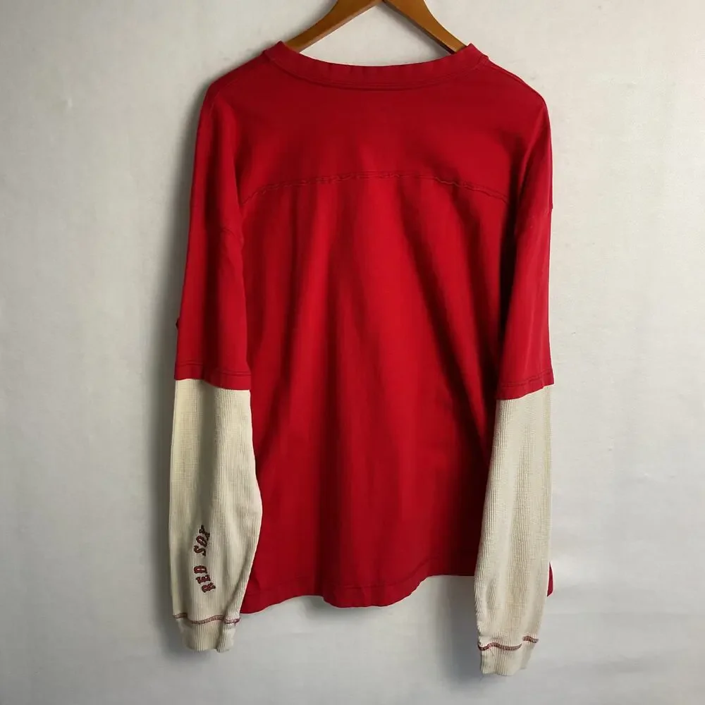 Cooperstown Collection Boston Red Sox Baseball Mens XL Long Sleeve Thermal Shirt